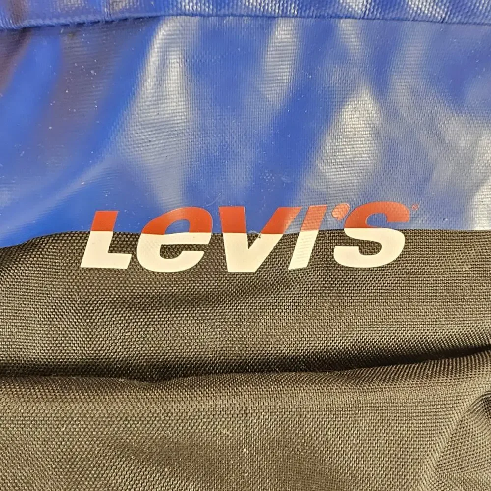 Levi’s Backpack Blue Black Polyester Laptop School Travel Bag 15” x 10